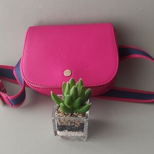 Lovely Tote Waist Backpack  Pink Faux Leather Small See Pictures For Condition